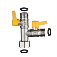 Brass Three- Way G'1/2 T Adapter T Valve Diverter Water Separator for Shower Head Shower Arm Bathroom  3-way Diverter Valve for Bathroom - Connection Size: G1/2" Female Inlet  G1/2" Male Outlet - B07G71H6JT